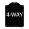 Signmission Designer Series Sign-4-Way, Black & Silver Heavy-Gauge Aluminum Sign, 24" x 18", BS-1824-24374 A-DES-BS-1824-24374 - alternate 1